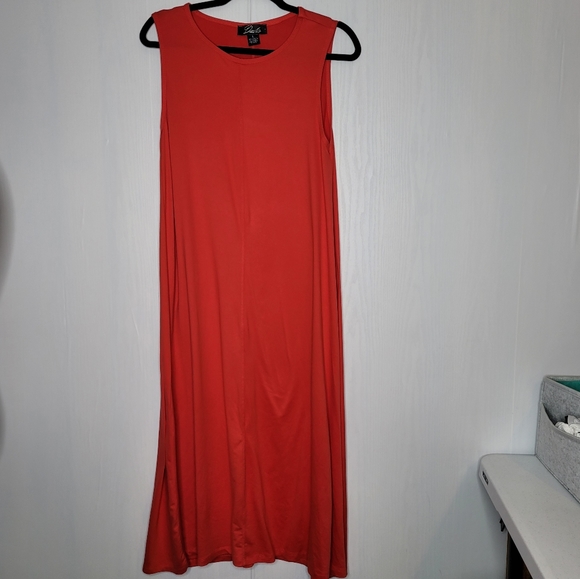 Daily Collection Solid Midi Flowy Cozy Tank Dress Size Large - Picture 6 of 9